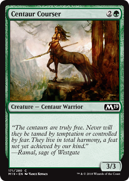 Centaur Courser (Magic 2019 Core Set) Light Play