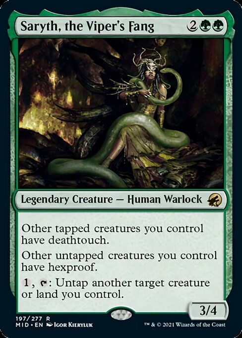 Saryth, the Viper's Fang (Innistrad: Midnight Hunt) Light Play