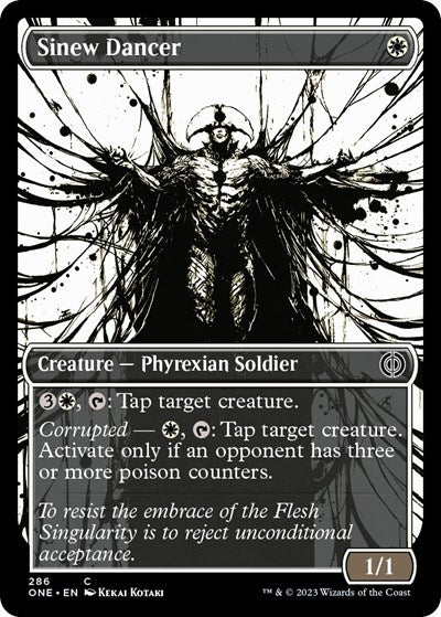 Sinew Dancer (Showcase) (Phyrexia: All Will Be One) Light Play