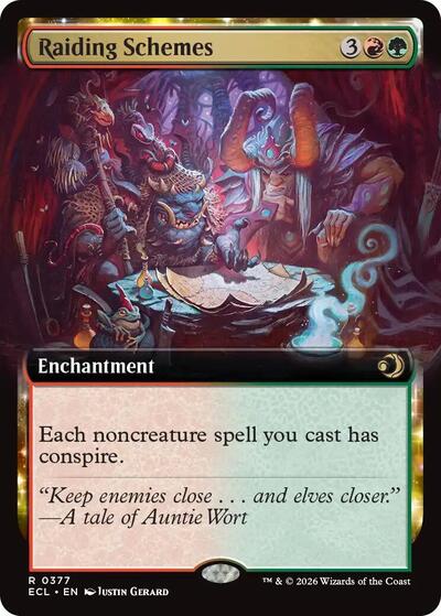 Raiding Schemes (Extended Art) (Lorwyn Eclipsed) Light Play Foil