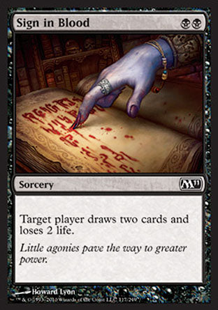 Sign in Blood (Magic 2011 Core Set) Medium Play