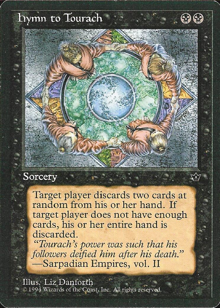 Hymn to Tourach (Danforth) (Fallen Empires) Light Play