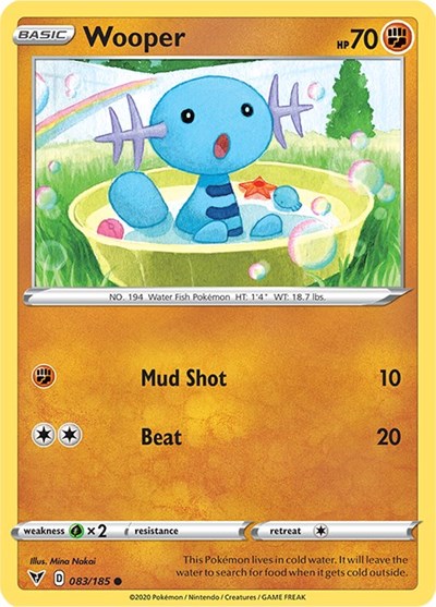Wooper (SWSH04: Vivid Voltage) Light Play Reverse Holofoil