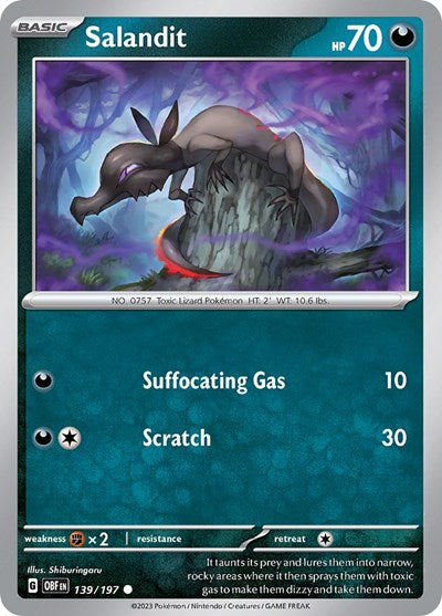 Salandit (Scarlet and  Violet: Obsidian Flames) Light Play