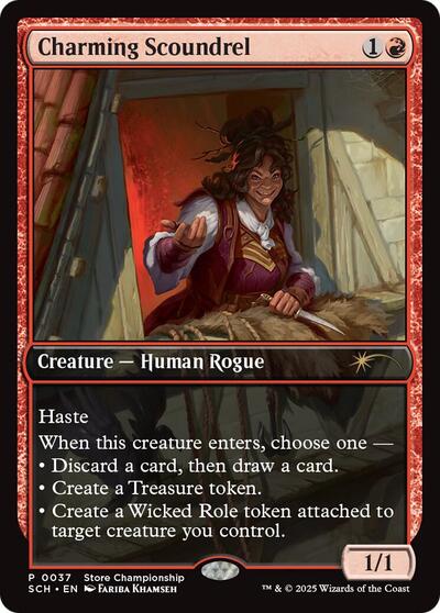 Charming Scoundrel (Promos: Game Day and Store Championship) Light Play Foil