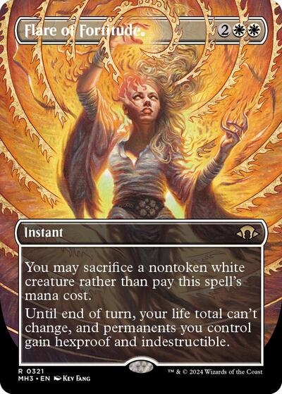 Flare of Fortitude (Borderless) (Modern Horizons 3) Near Mint Foil