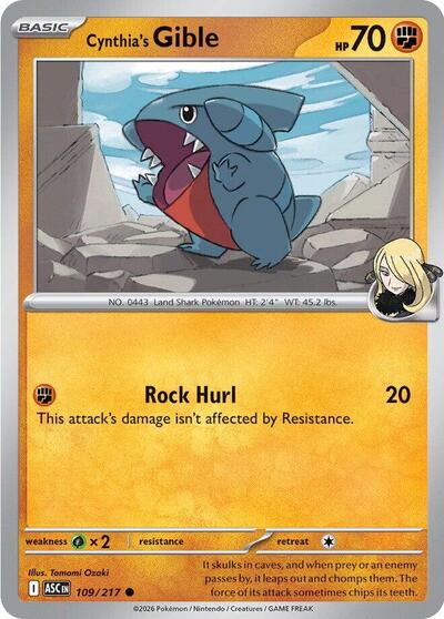 Cynthia's Gible (ME: Ascended Heroes) Light Play