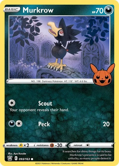 Murkrow (Trick or Trade BOOster Bundle) Light Play