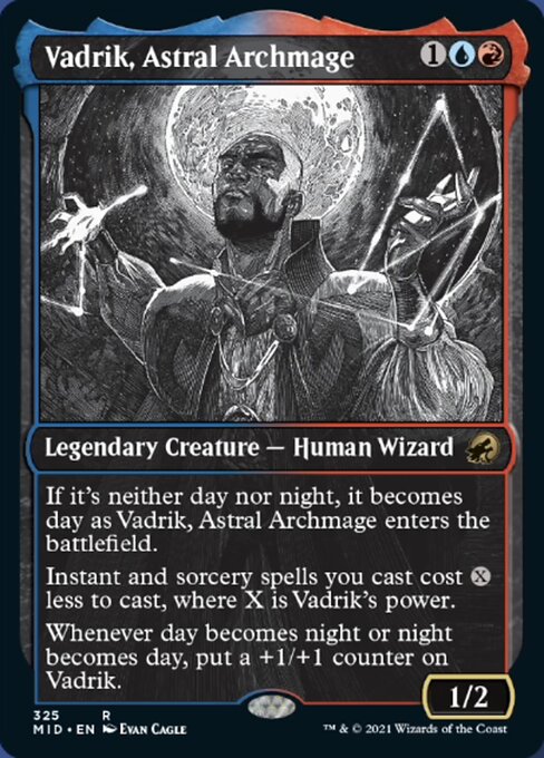 Vadrik, Astral Archmage (Showcase) (Innistrad: Midnight Hunt) Light Play