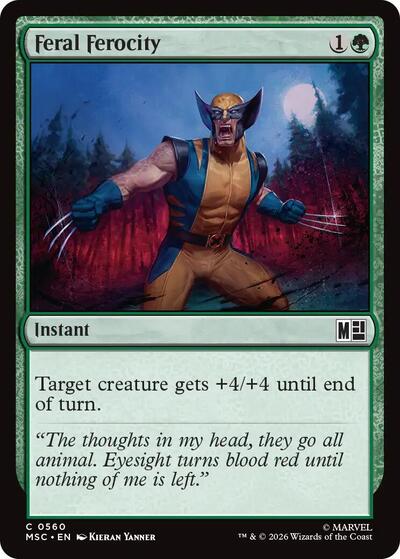 Feral Ferocity (Commander: Marvel Super Heroes) Light Play