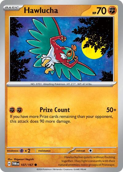 Hawlucha (SV06: Twilight Masquerade) Light Play Reverse Holofoil