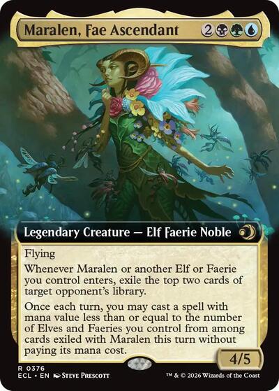 Maralen, Fae Ascendant (Extended Art) (Lorwyn Eclipsed) Light Play Foil
