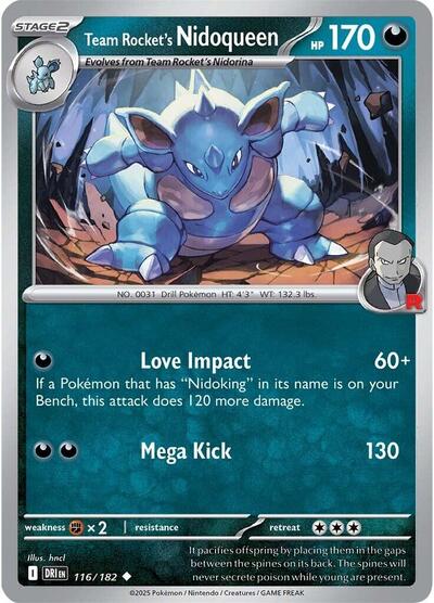 Team Rocket's Nidoqueen (SV10: Destined Rivals) Light Play