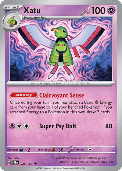Xatu (SV: Paldean Fates) Light Play Holofoil