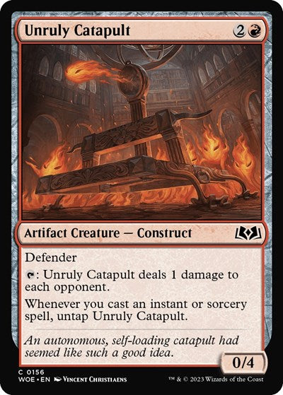 Unruly Catapult (Wilds of Eldraine) Light Play Foil