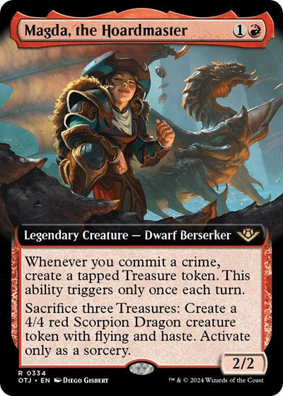 Magda, the Hoardmaster (Extended Art) (Outlaws of Thunder Junction) Medium Play Foil