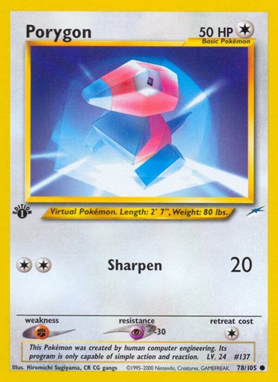 Porygon (Neo Destiny) Light Play 1st Edition