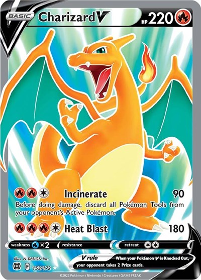 Charizard V (Full Art) (SWSH09: Brilliant Stars) Near Mint Holofoil