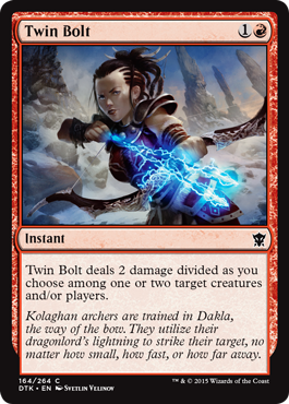 Twin Bolt (Dragons of Tarkir) Light Play