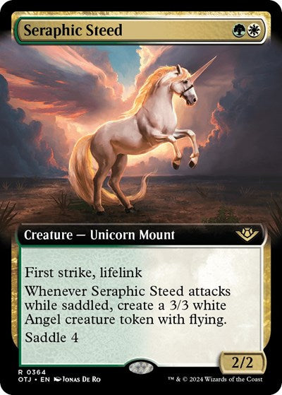 Seraphic Steed (Extended Art) (Outlaws of Thunder Junction) Light Play Foil