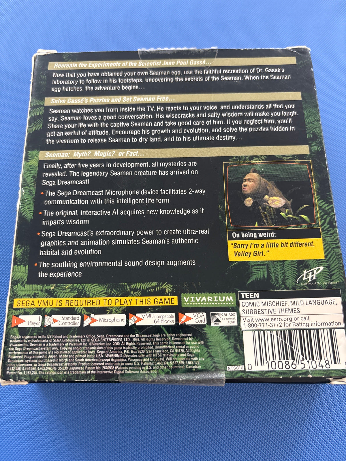 Seaman [Mic Bundle, No Mic] (Sega Dreamcast)