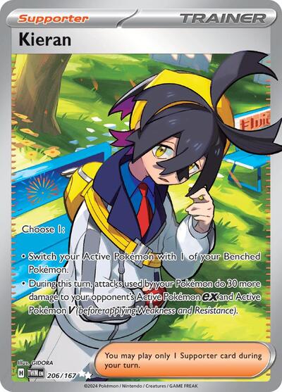 Kieran - 206 (SV06: Twilight Masquerade) Near Mint Holofoil