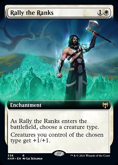Rally the Ranks (Extended Art) (Kaldheim) Light Play