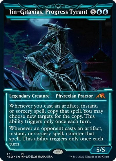 Jin-Gitaxias, Progress Tyrant (Showcase) (Kamigawa: Neon Dynasty) Near Mint