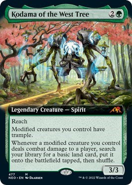 Kodama of the West Tree (Extended Art) (Kamigawa: Neon Dynasty) Light Play Foil