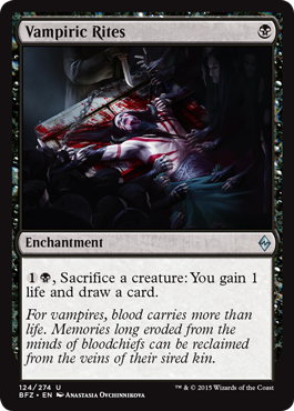 Vampiric Rites (Battle for Zendikar) Heavy Play