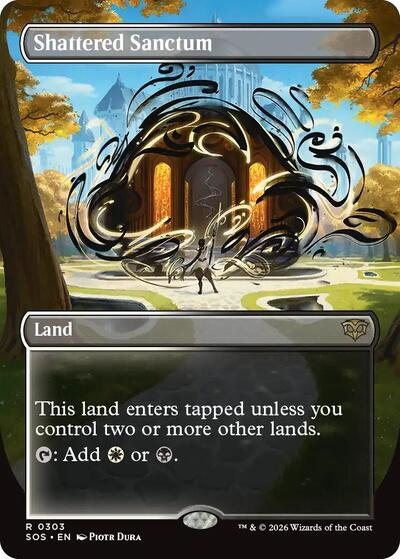 Shattered Sanctum (Borderless) (Secrets of Strixhaven) Light Play