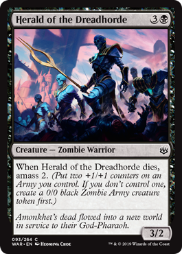 Herald of the Dreadhorde (War of the Spark) Light Play Foil