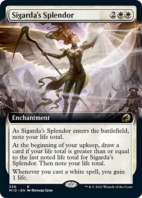 Sigarda's Splendor (Extended Art) (Innistrad: Midnight Hunt) Light Play
