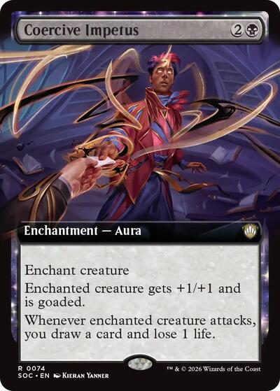 Coercive Impetus (Extended Art) (Commander: Secrets of Strixhaven) Light Play