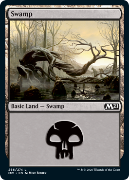 Swamp (266) (Magic 2021 Core Set) Light Play