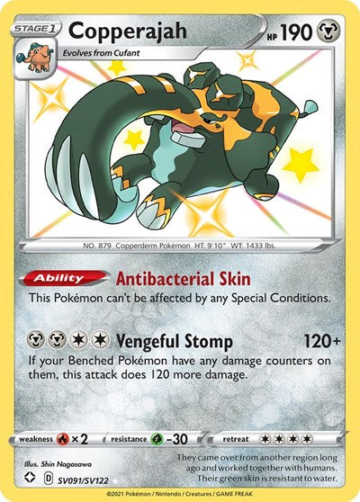 Copperajah (Shining Fates: Shiny Vault) Light Play Holofoil