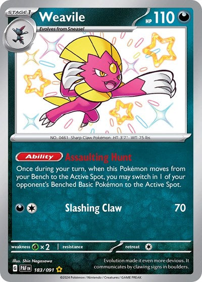 Weavile (SV: Paldean Fates) Light Play Holofoil