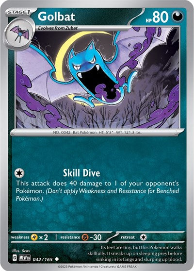 Golbat (Scarlet and Violet: 151) Light Play Reverse Holofoil