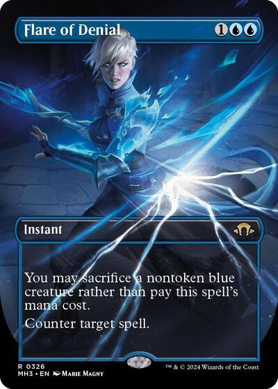 Flare of Denial (Borderless) (Modern Horizons 3) Near Mint Foil