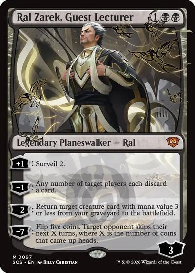 Ral Zarek, Guest Lecturer (Promo Pack: Secrets of Strixhaven) Light Play Foil