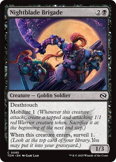 Nightblade Brigade (Tarkir: Dragonstorm) Light Play