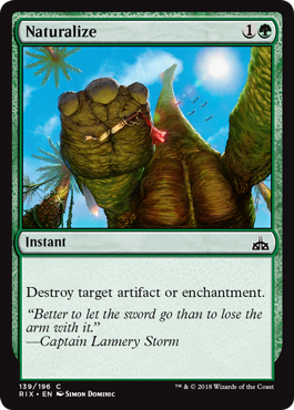 Naturalize (Rivals of Ixalan) Light Play Foil