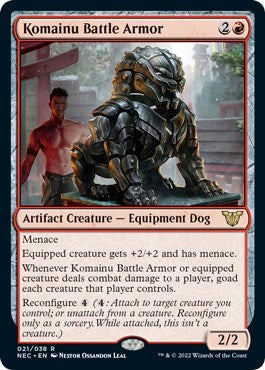 Komainu Battle Armor (Commander: Kamigawa: Neon Dynasty) Light Play