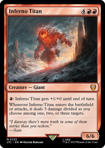 Inferno Titan (Commander: The Lord of the Rings: Tales of Middle-earth) Light Play