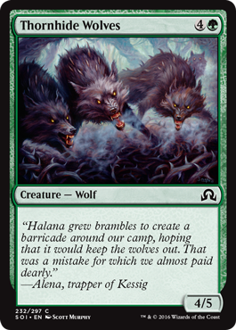 Thornhide Wolves (Shadows Over Innistrad) Light Play