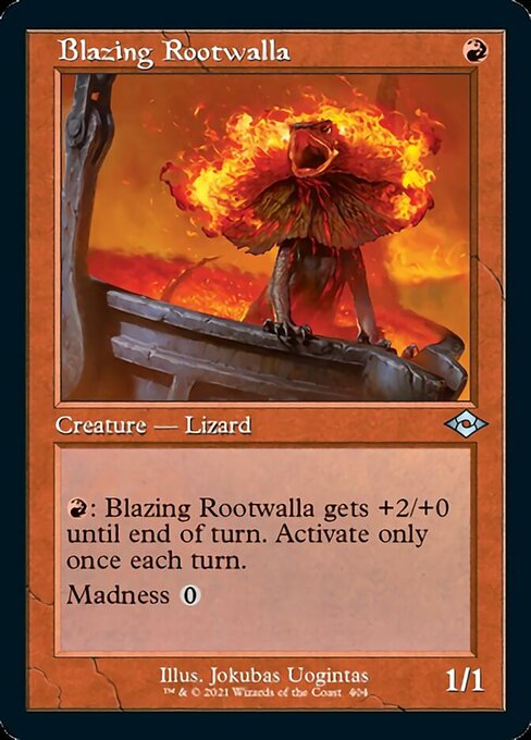 Blazing Rootwalla (Retro Frame) (Modern Horizons 2) Light Play