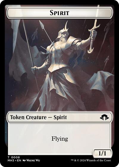 Spirit Token (0008) (Modern Horizons 3) Light Play
