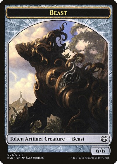 Beast Token (001) (Kaladesh) Light Play