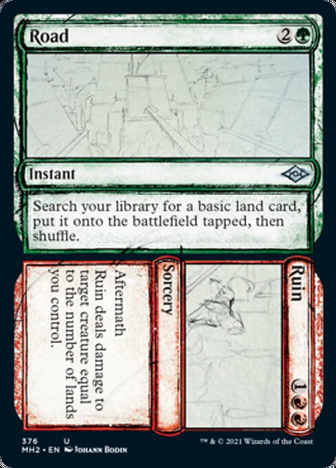 Road / Ruin (Showcase) (Modern Horizons 2) Light Play