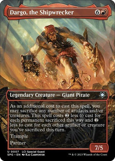 Dargo, the Shipwrecker (Borderless) (Special Guests) Light Play Foil